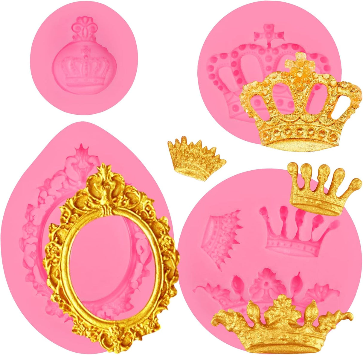 Molde de silicona con marco de espejo 4 piezas ywzbomoldrm