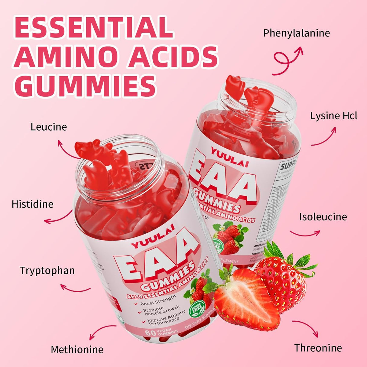 Pack de 2 Gummies EAA Aminoácidos Esenciales 120u