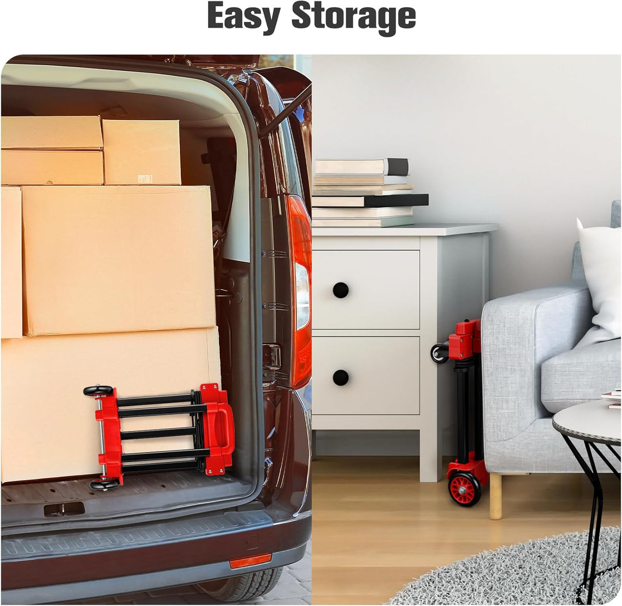 Carretilla Plegable KEDSUM 290 lbs, Ligera y Resistente, Modelo 2023