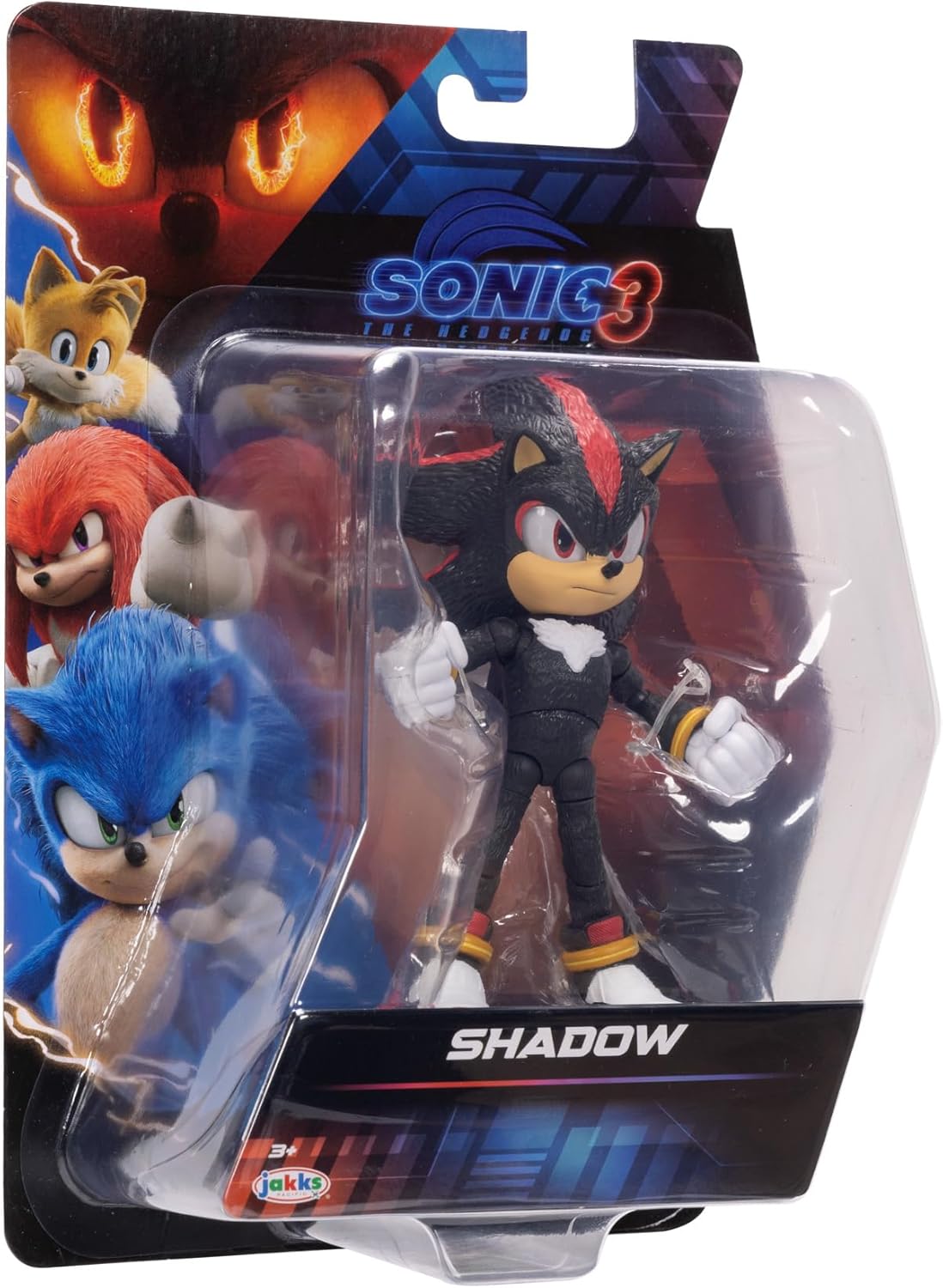 Figurita Shadow Sonic 3, articulada, oficial de la película.