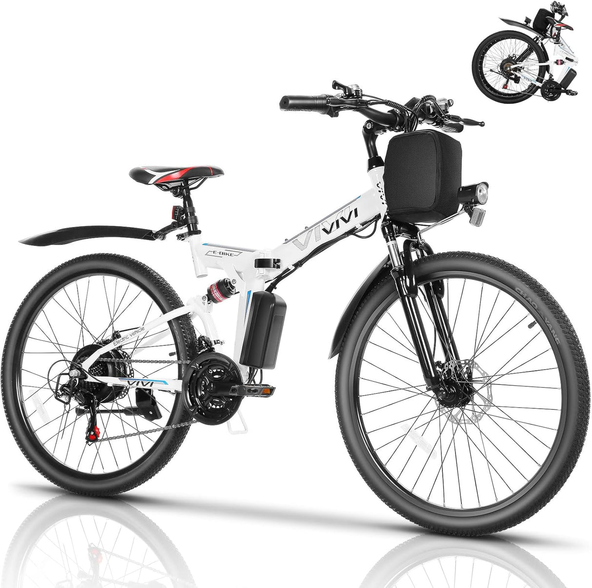 Bicicleta Eléctrica Vivi M026TGB 850W 21 Velocidades 26