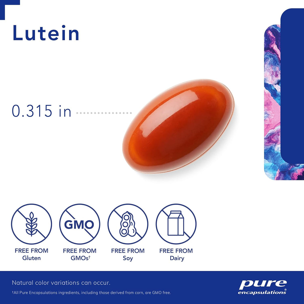 Suplementos Pure Encapsulations Luteína 20 mg función visual