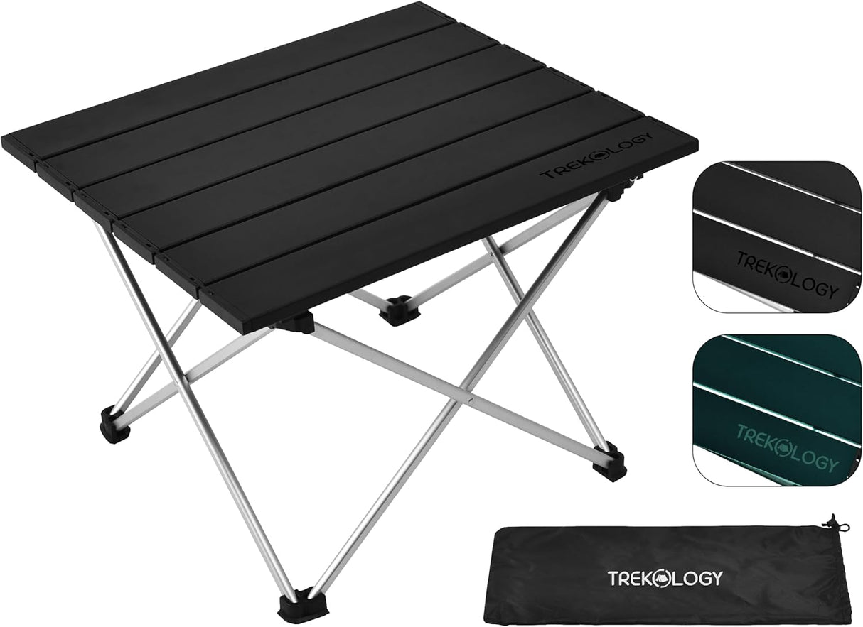 Mesa de Camping Plegable Ligera, Mesa Lateral para Playa