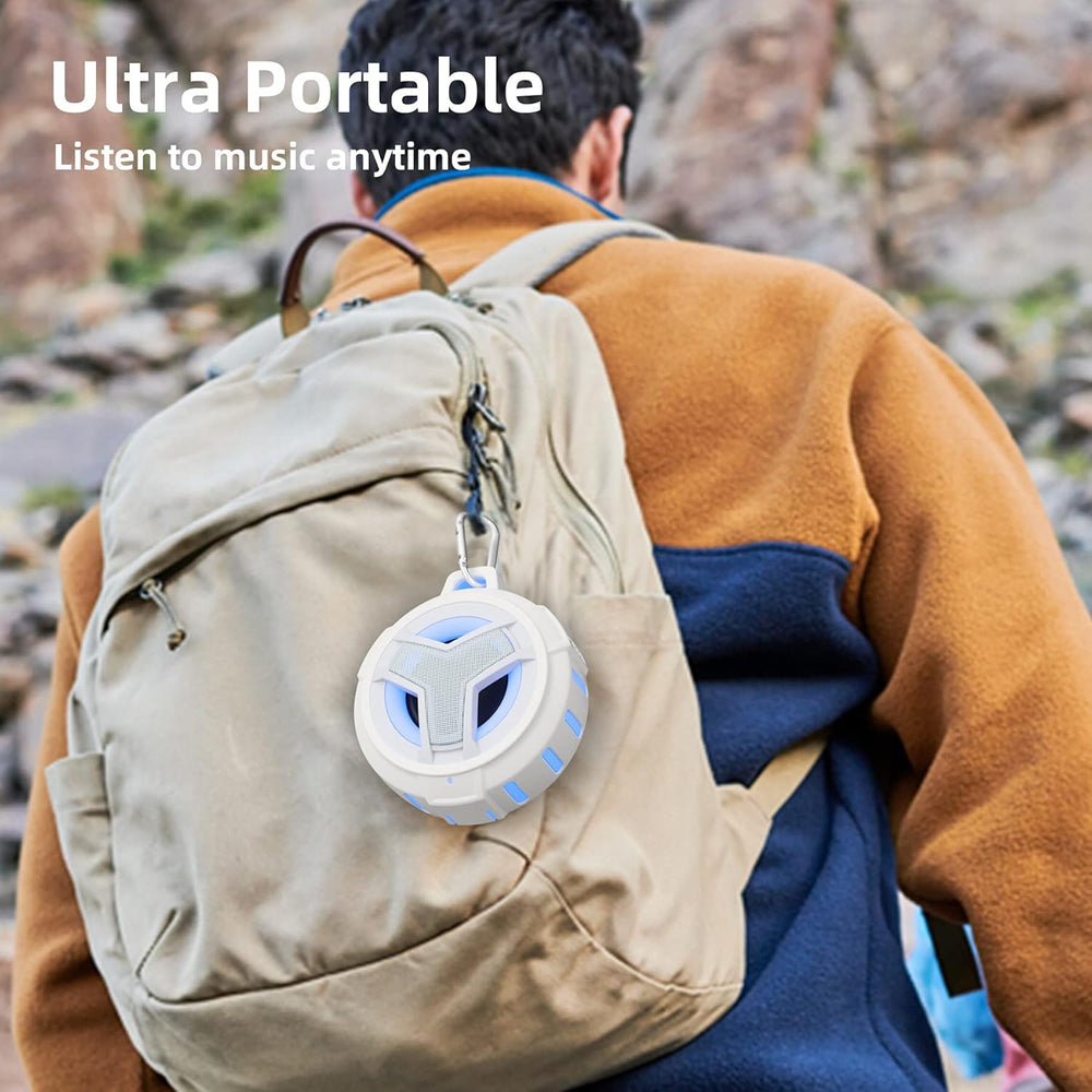 Altavoz Bluetooth de ducha impermeable IPX7 con luz 2000 mAh