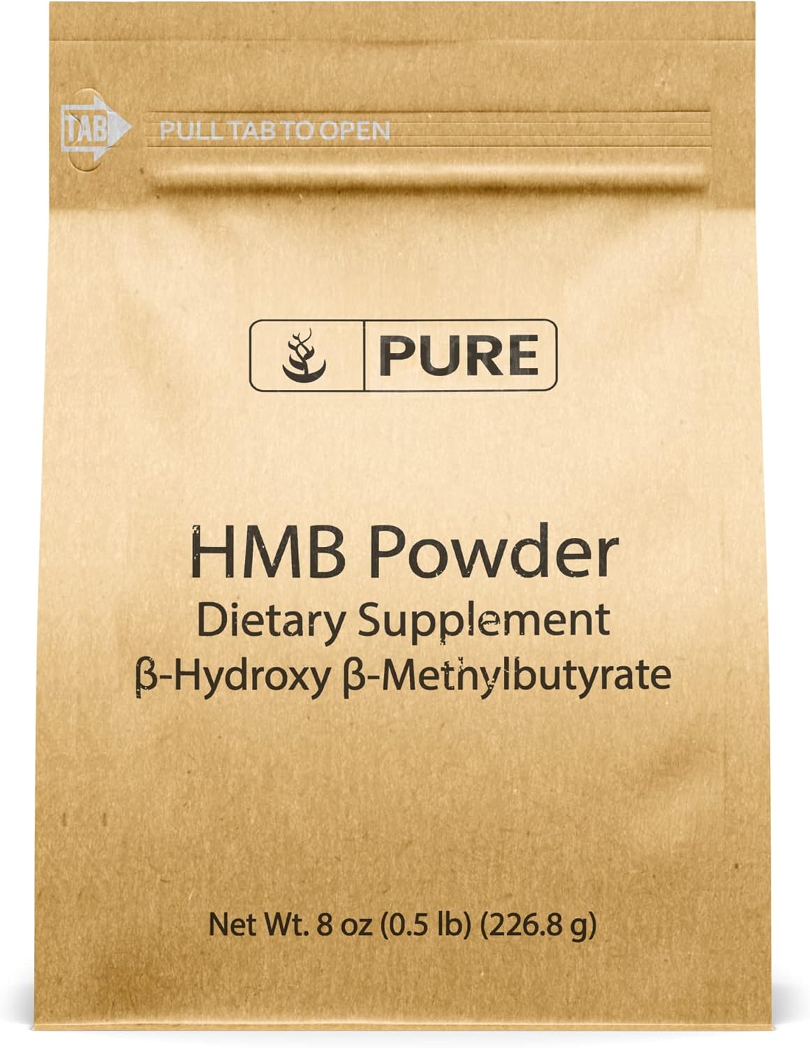 Pure Original Ingredients HMB Suplemento, Sin OGM, Sin Gluten 8oz