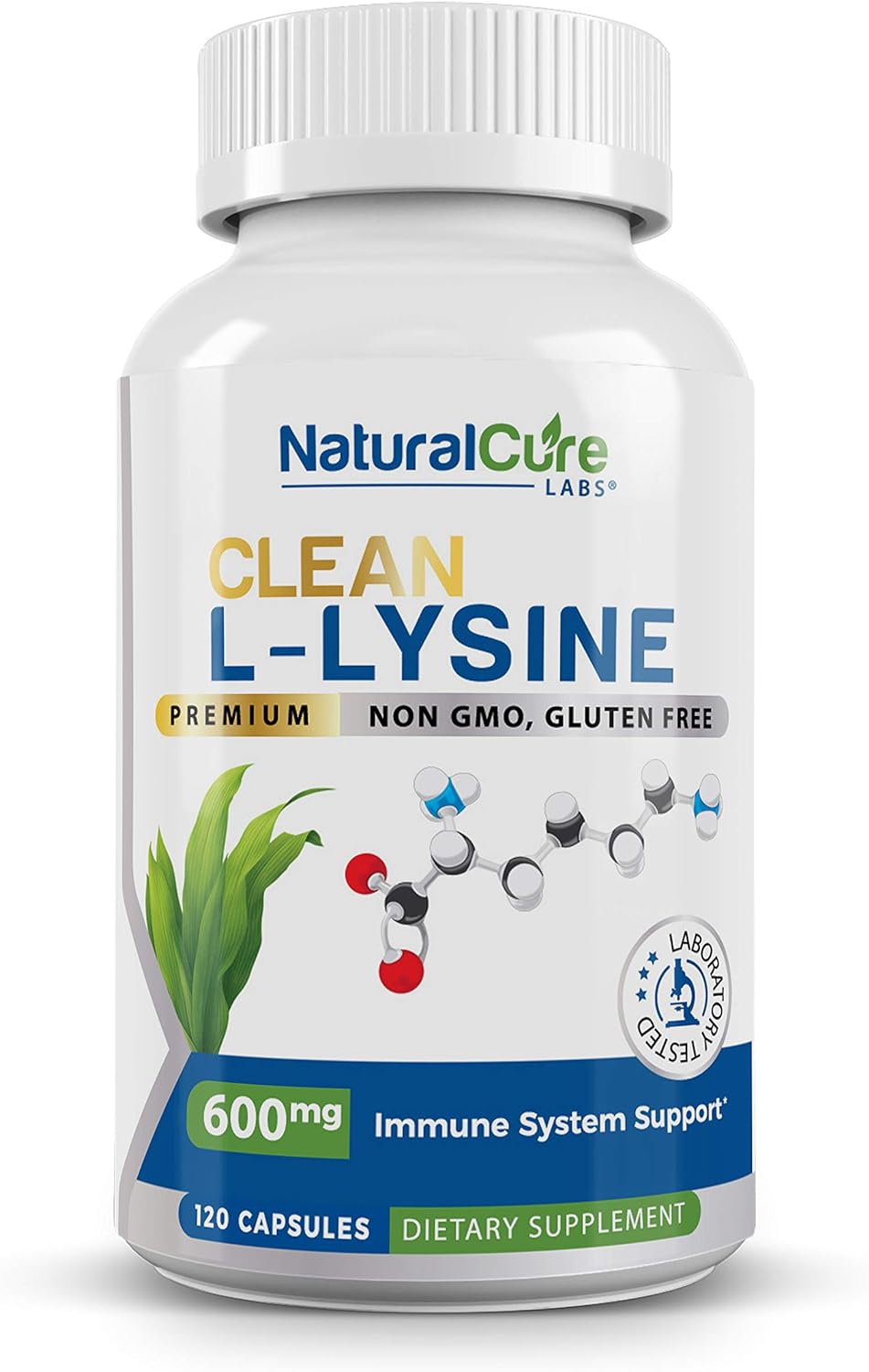 Suplemento Clean L-Lysine 600 mg 120 cápsulas Vegano