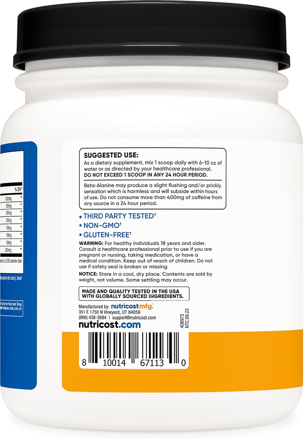 Complejo Pre-Entrenamiento Vegetariano Sabor Melocotón Mango