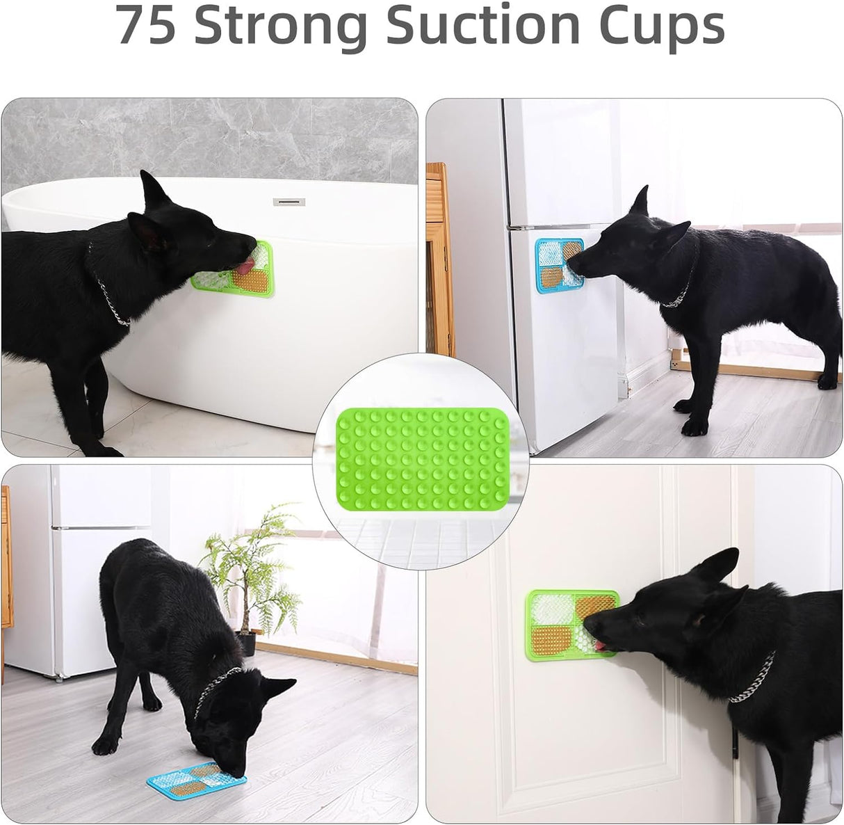 MateeyLife 2 alfombrillas tipo comedero grandes para perros