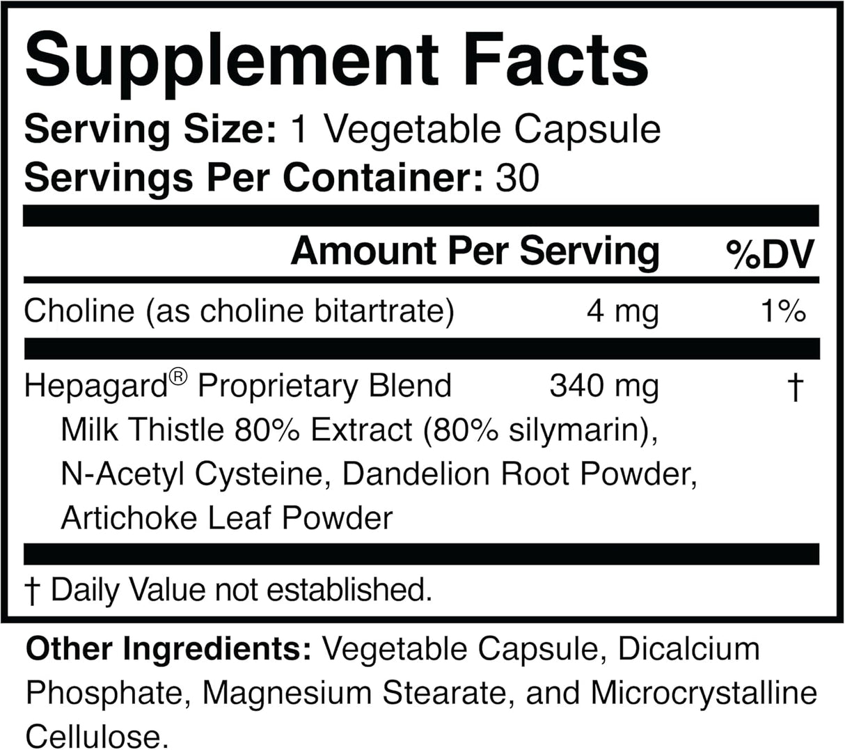 Suplemento natural para el hígado con N-acetil cisteína