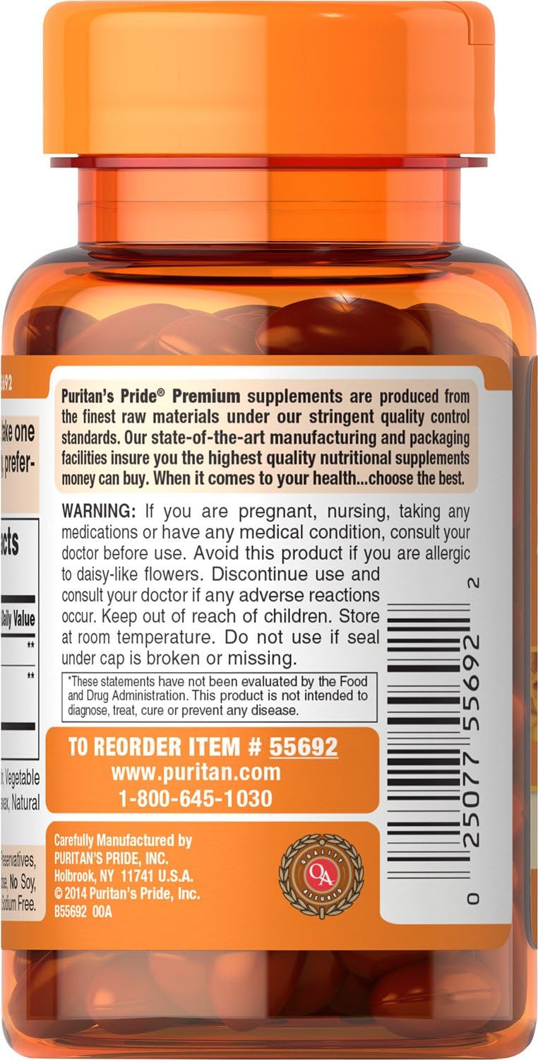 Puritans Pride Zeaxantina 4 mg con luteína 10 mg 60 und