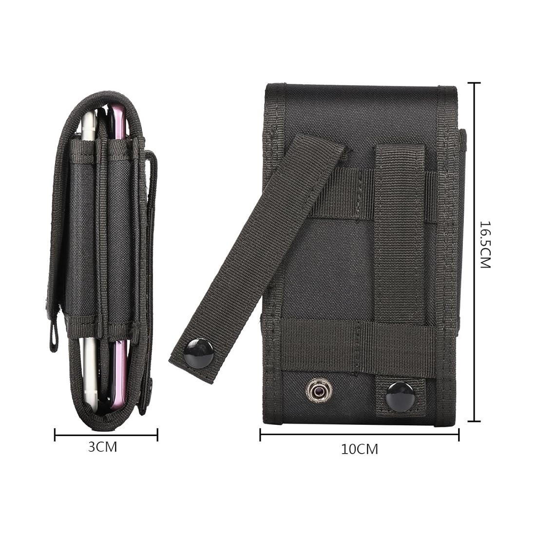 Funda para smartphone de doble capacidad, en nylon