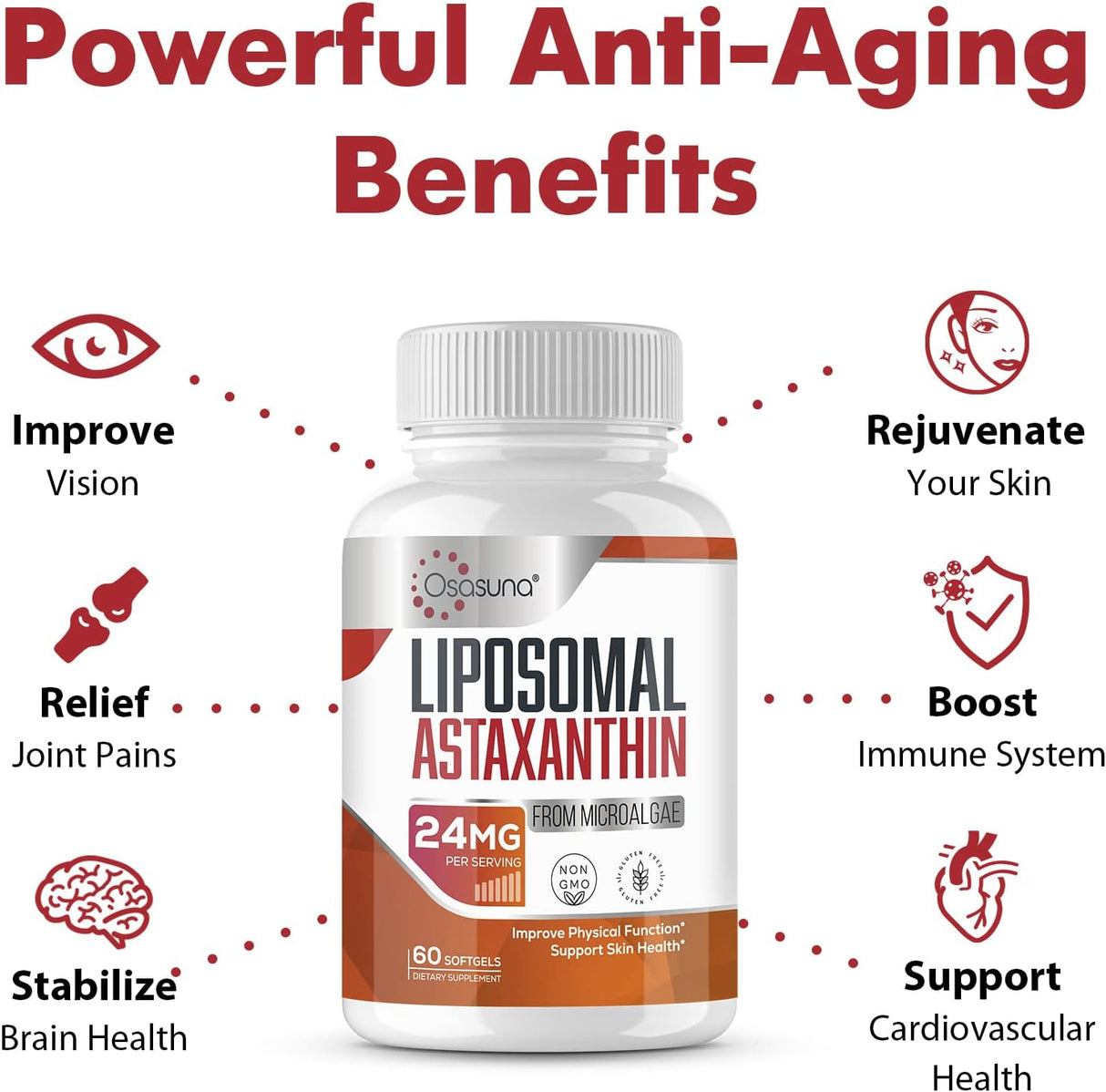 Suplementos Alimenticios de asstaxantina liposomal