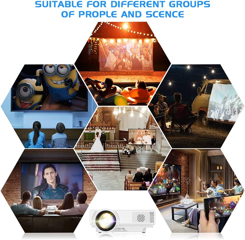 Proyector Mini WiFi y Bluetooth 1080P para Entretenimiento 2024