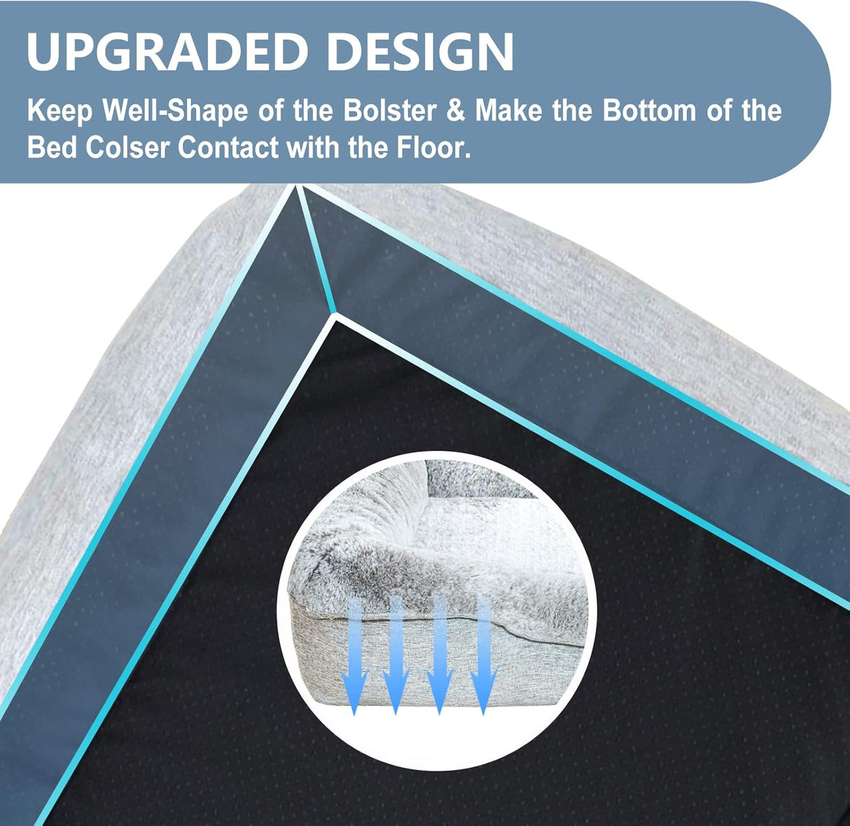 Cama ortopédica para perro JOYELF, espuma memoria, grande, modelo libre