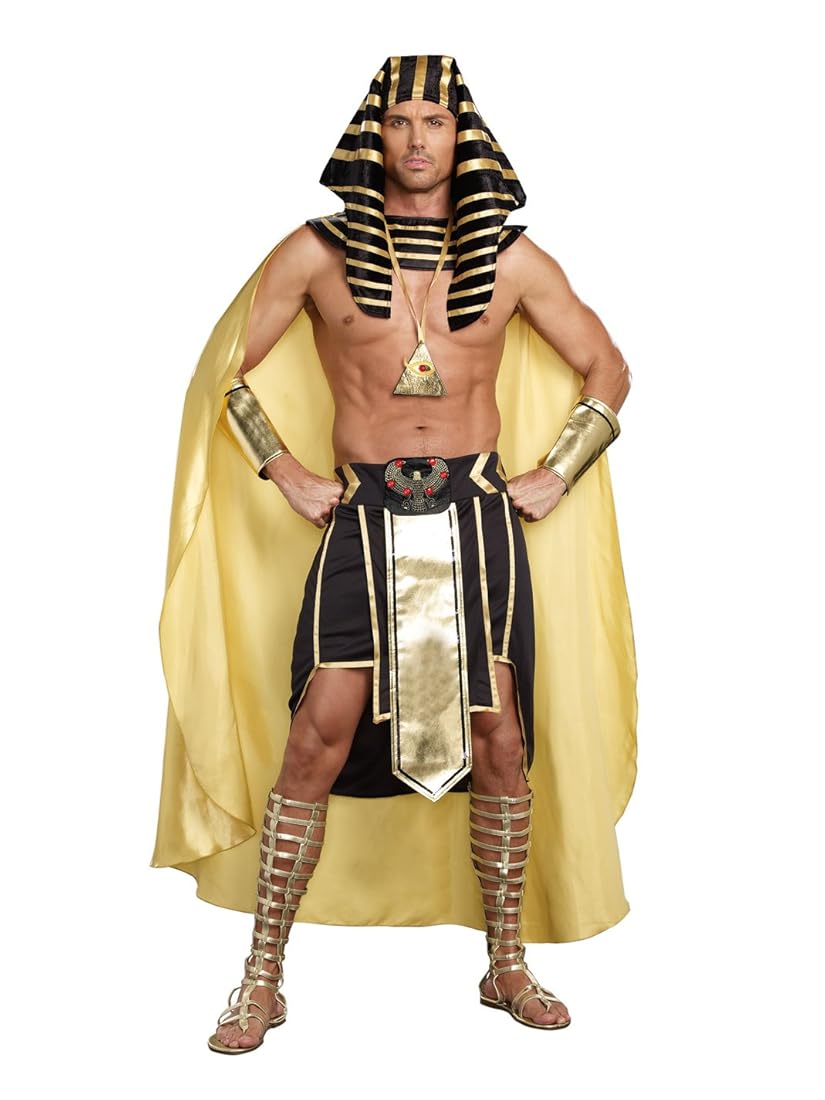 Disfraces de rey de Egipto Dream Tut para hombre, negro