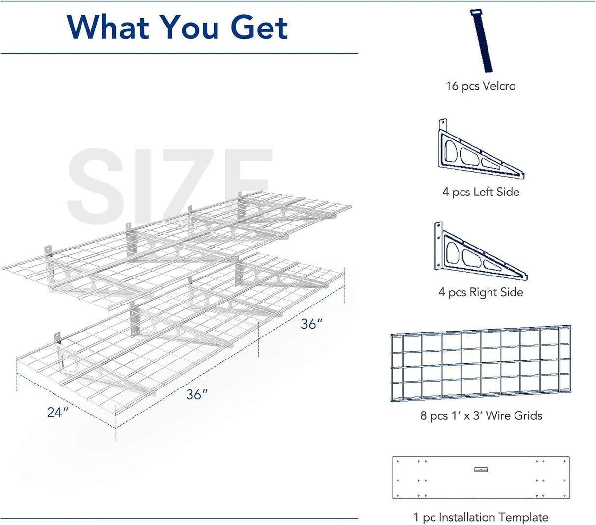 Repisas de pared para garaje, modelo FLEXIMOUNTS