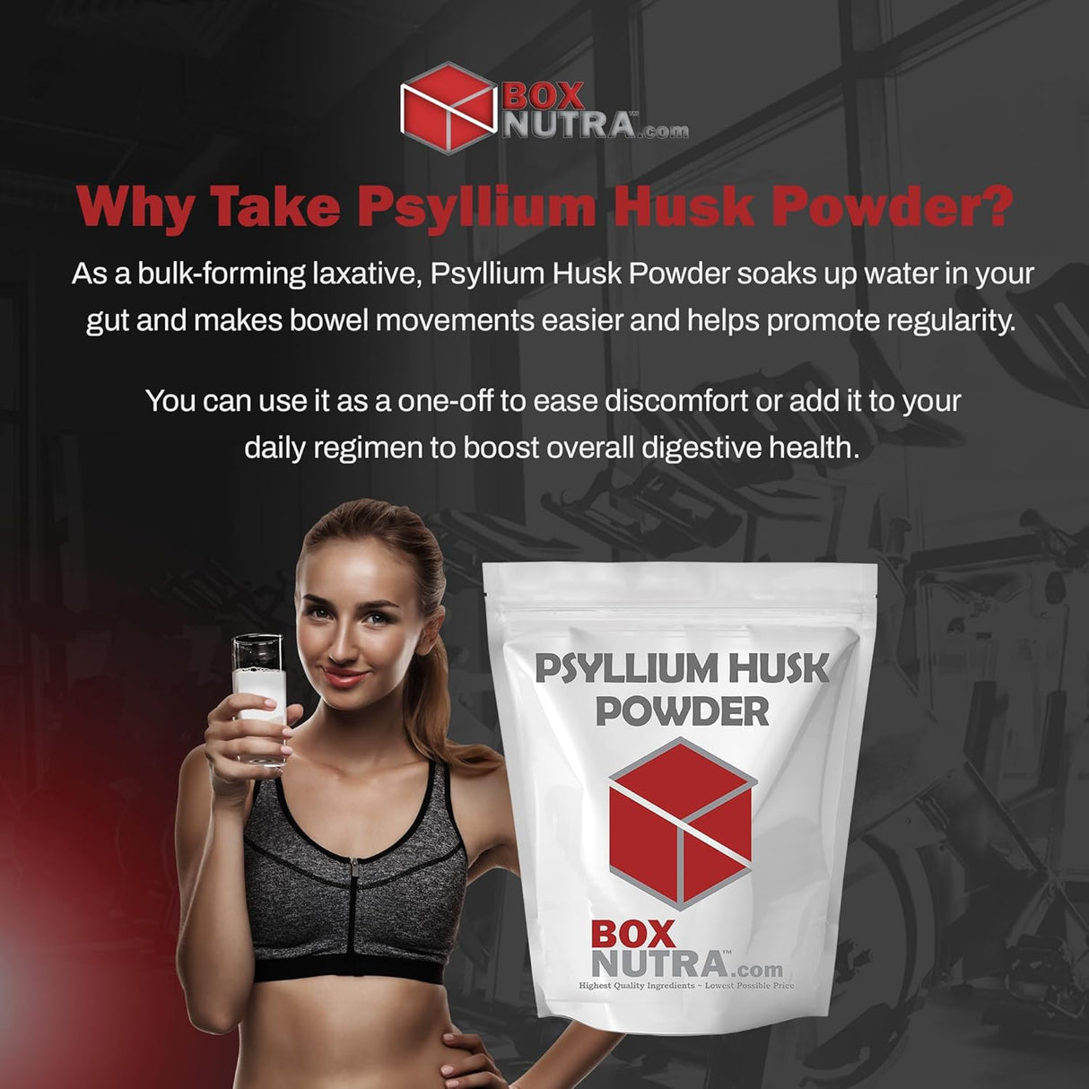 Psyllium Husk Powder BoxNutra - Laxante Natural 1kg