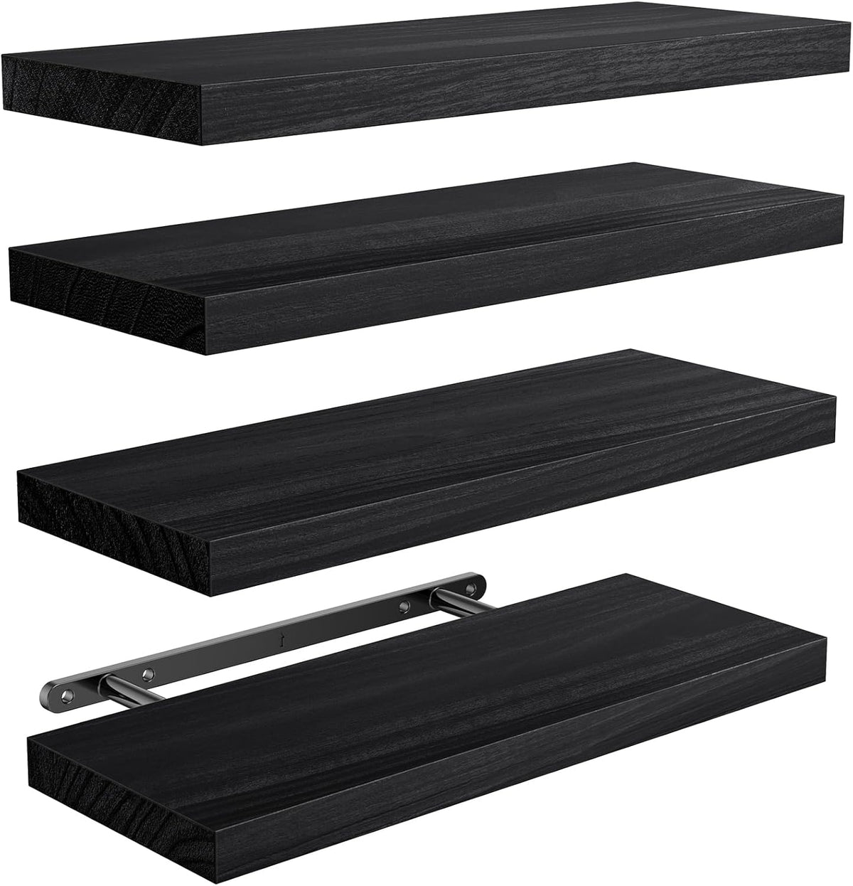 Estantes Flotantes de Madera, AMADA HOMEFURNISHING, Set 4, AMFS40B