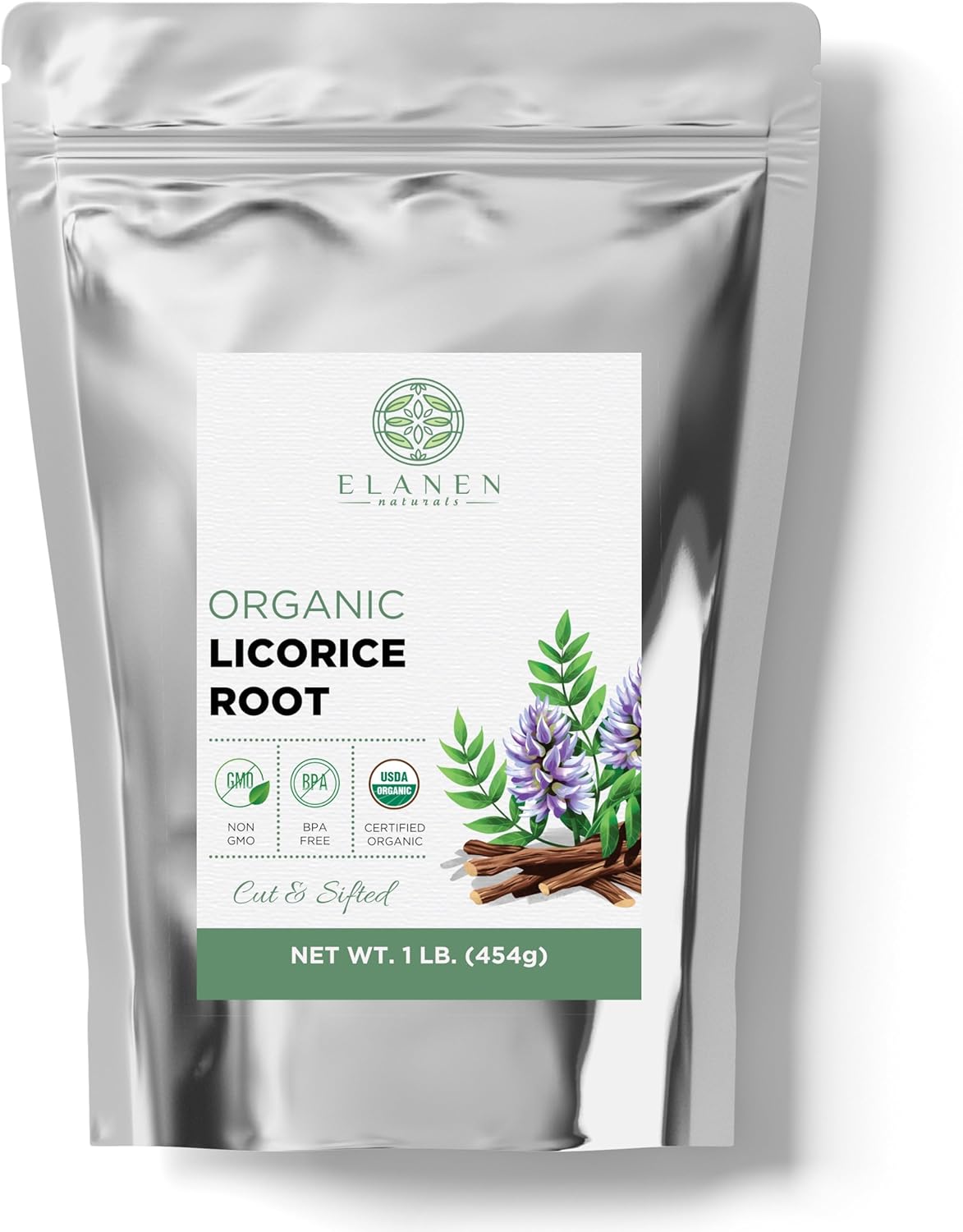 Raíz de Regaliz Orgánica 1 lb., Licorice Root, Certificada USDA