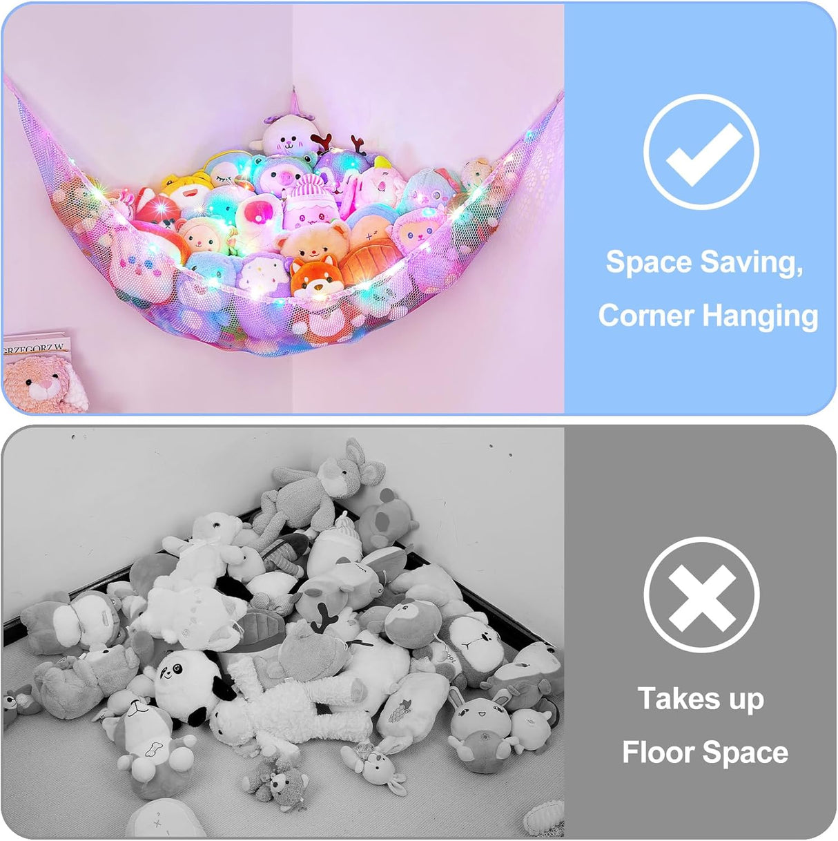 Hamaca para Peluches Basumee con Luz LED y Control Remoto