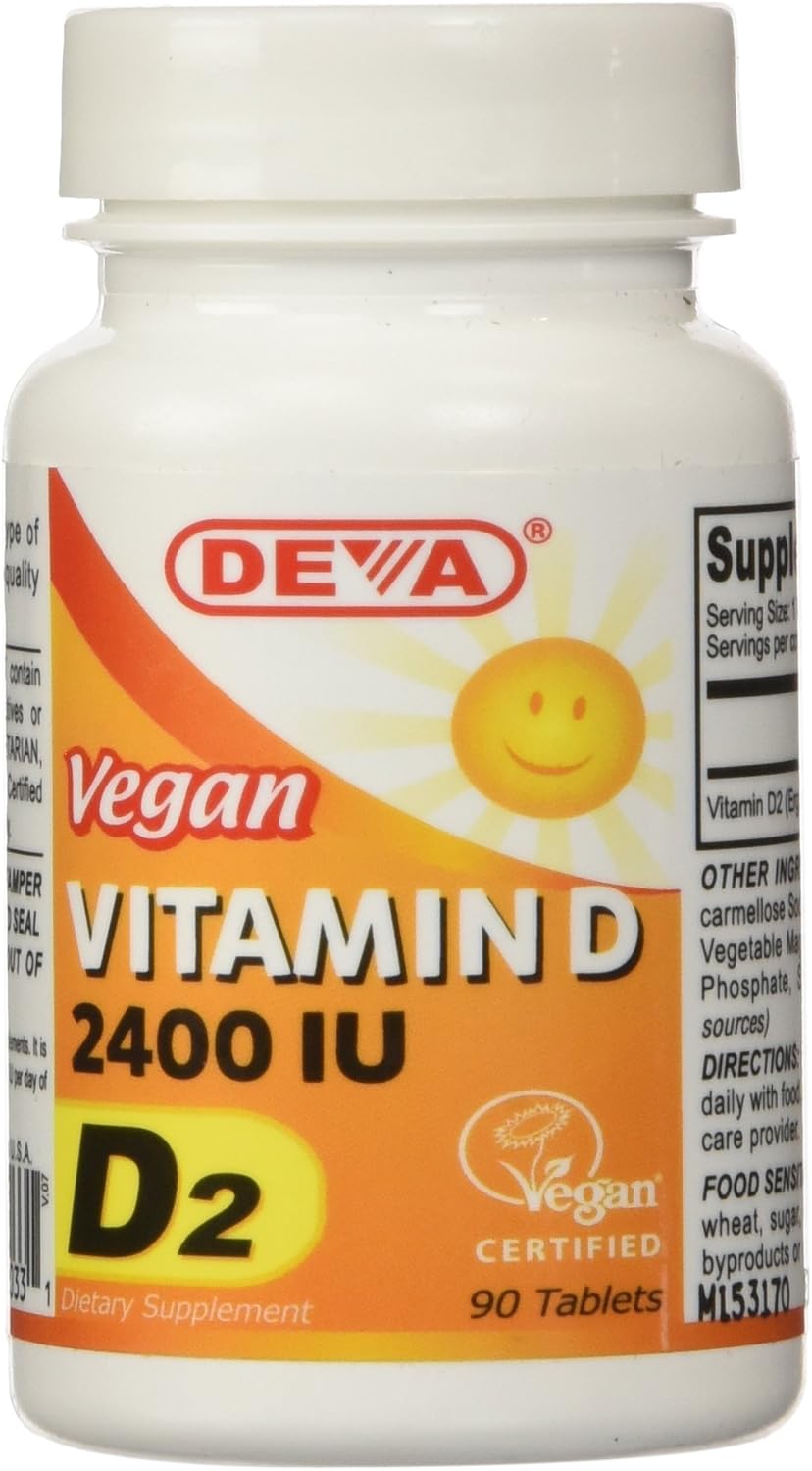 Suplemento Vitamina D vegana 2400 UI, 90 unidades