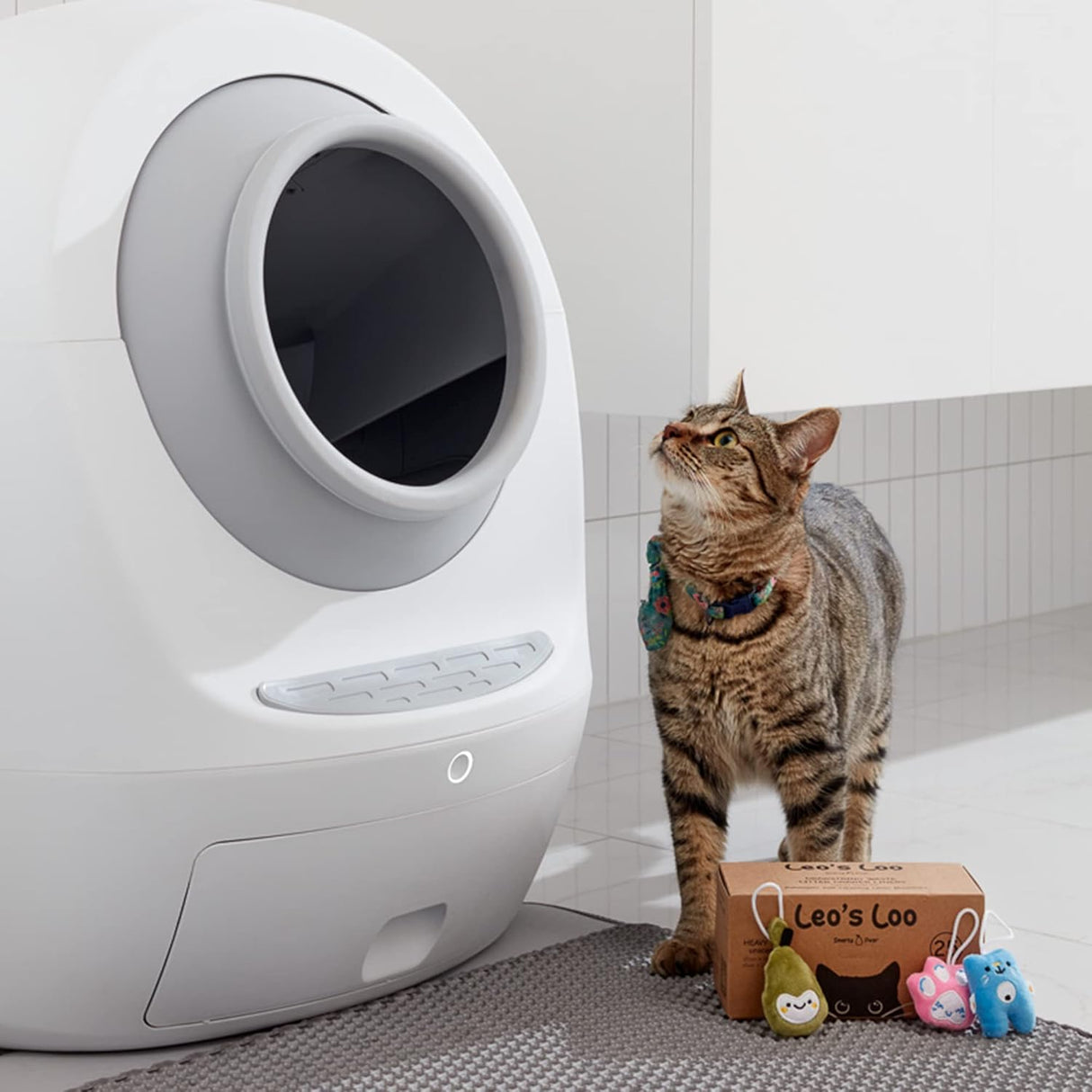 Arenero automática autolimpiante para gatos control de voz