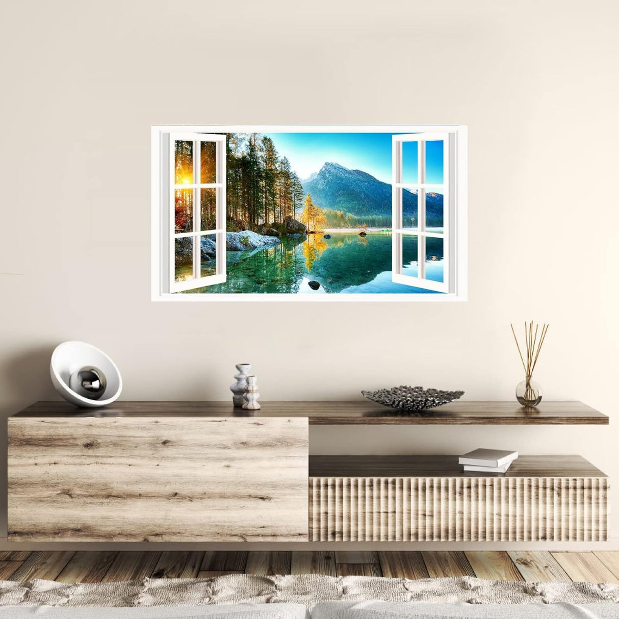 Pegatinas 3D Montaña - Vinilos Naturaleza, Decoración Habitaciones