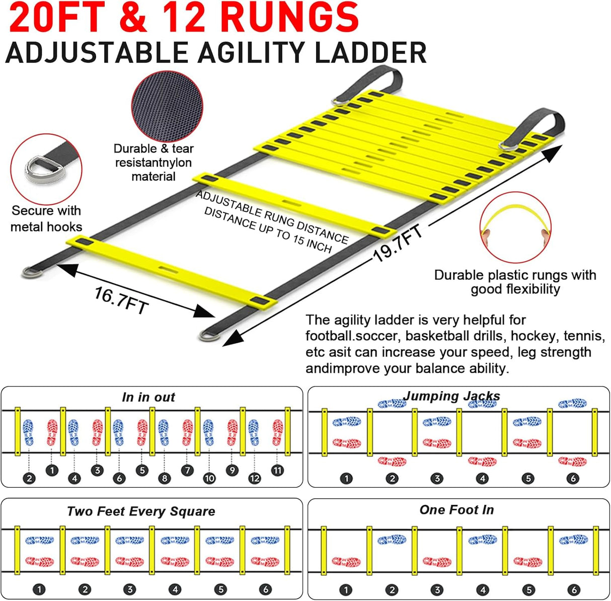 Set de Porterías de Fútbol 6x4 Pies con Accesorios para Niños