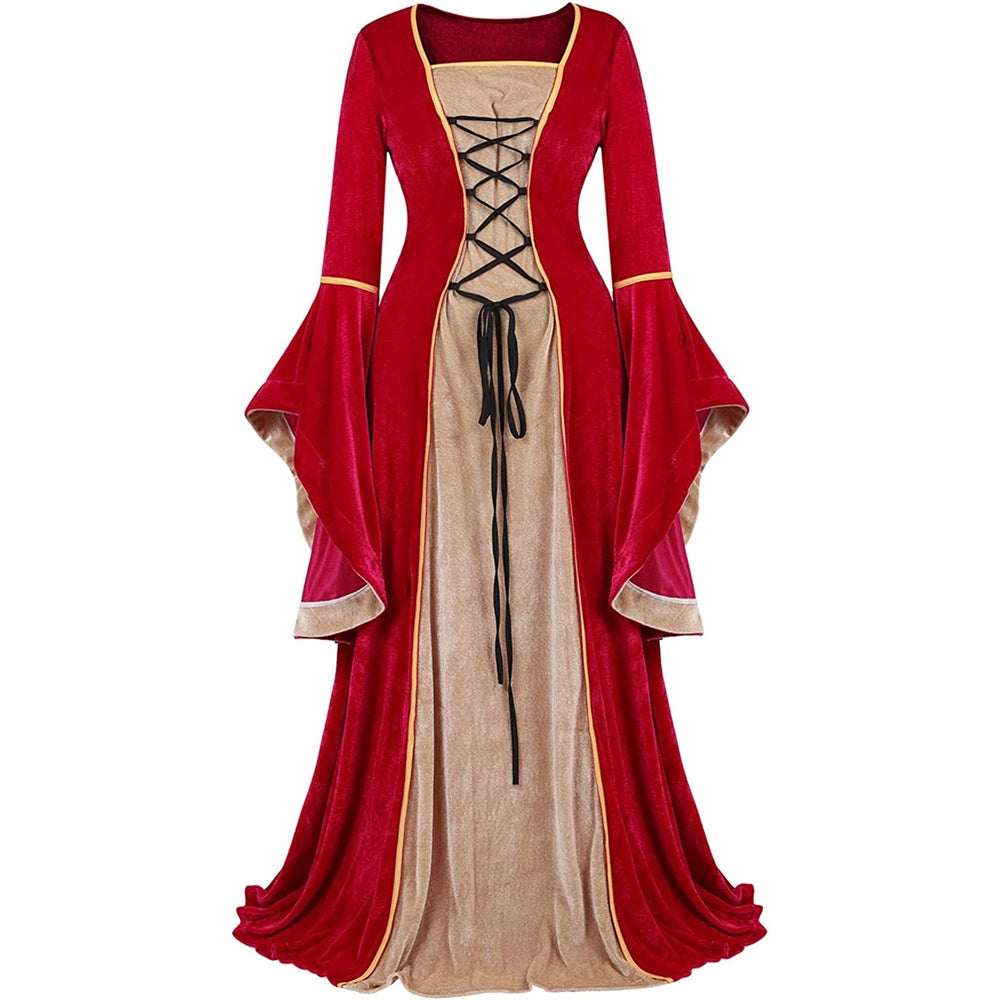 disfraz para mujer renacentista medieval rojo talla XS