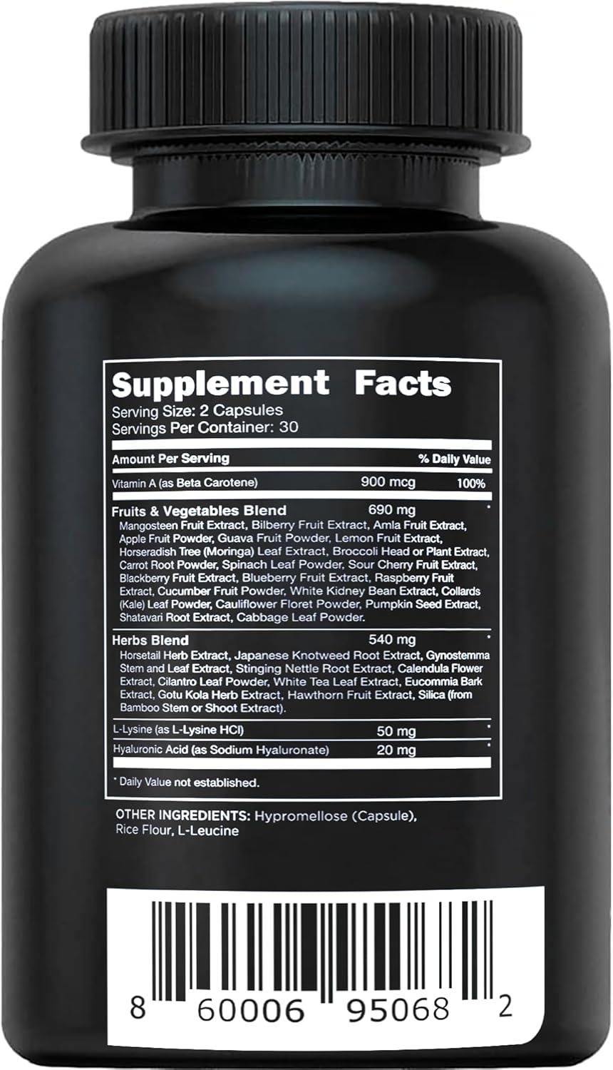 Vital Vitamins Refuerzo de colágeno vegano con ácido