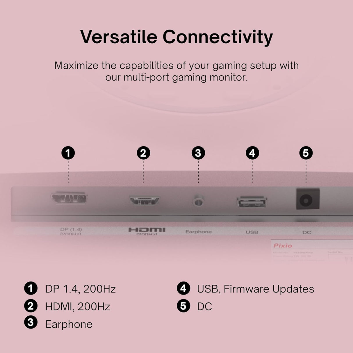 Monitor Gaming Pixio PX248 24 FHD 200Hz 1ms Adaptive Sync