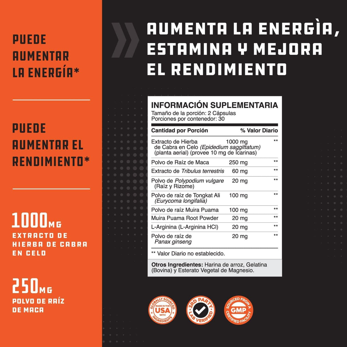 Suplementos Alimenticios Potenciador de testosterona natural