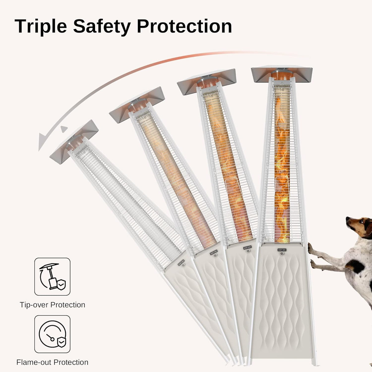 Calentador de patio para exteriores 48,000 BTU EAST OAK