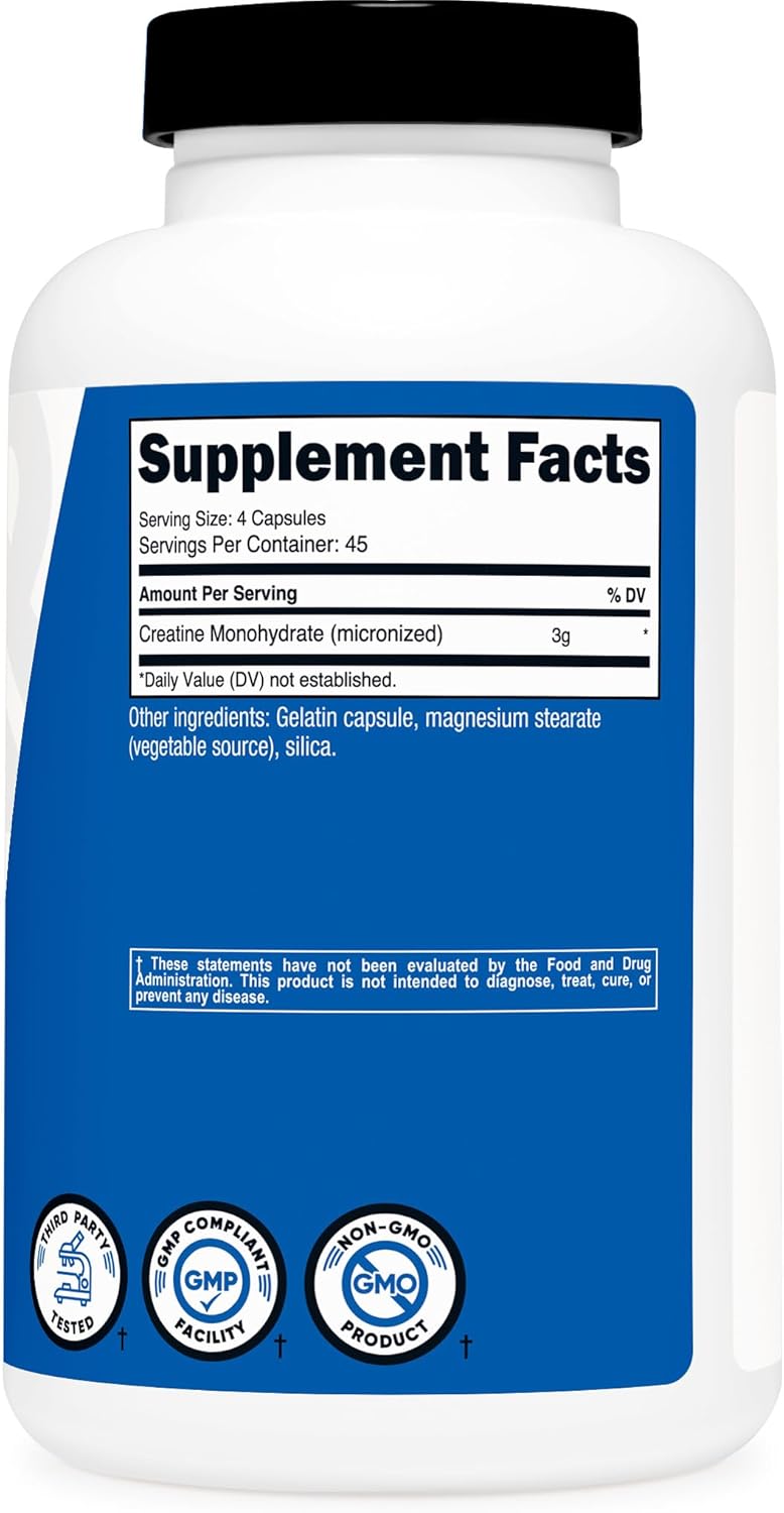 Nutricost Creatina Monohidrato 3000mg 180 cápsulas