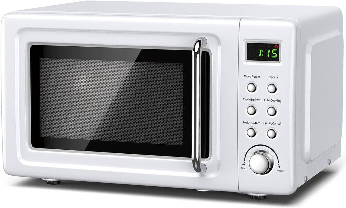 Horno Microondas Retro 0.7cu.ft, 700W, 8 Programas Automáticos