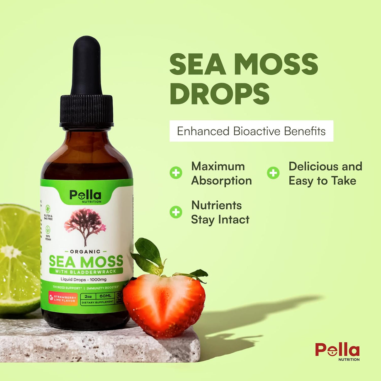 Suplemento Gotas líquidas orgánicas 1000 mg la tiroides