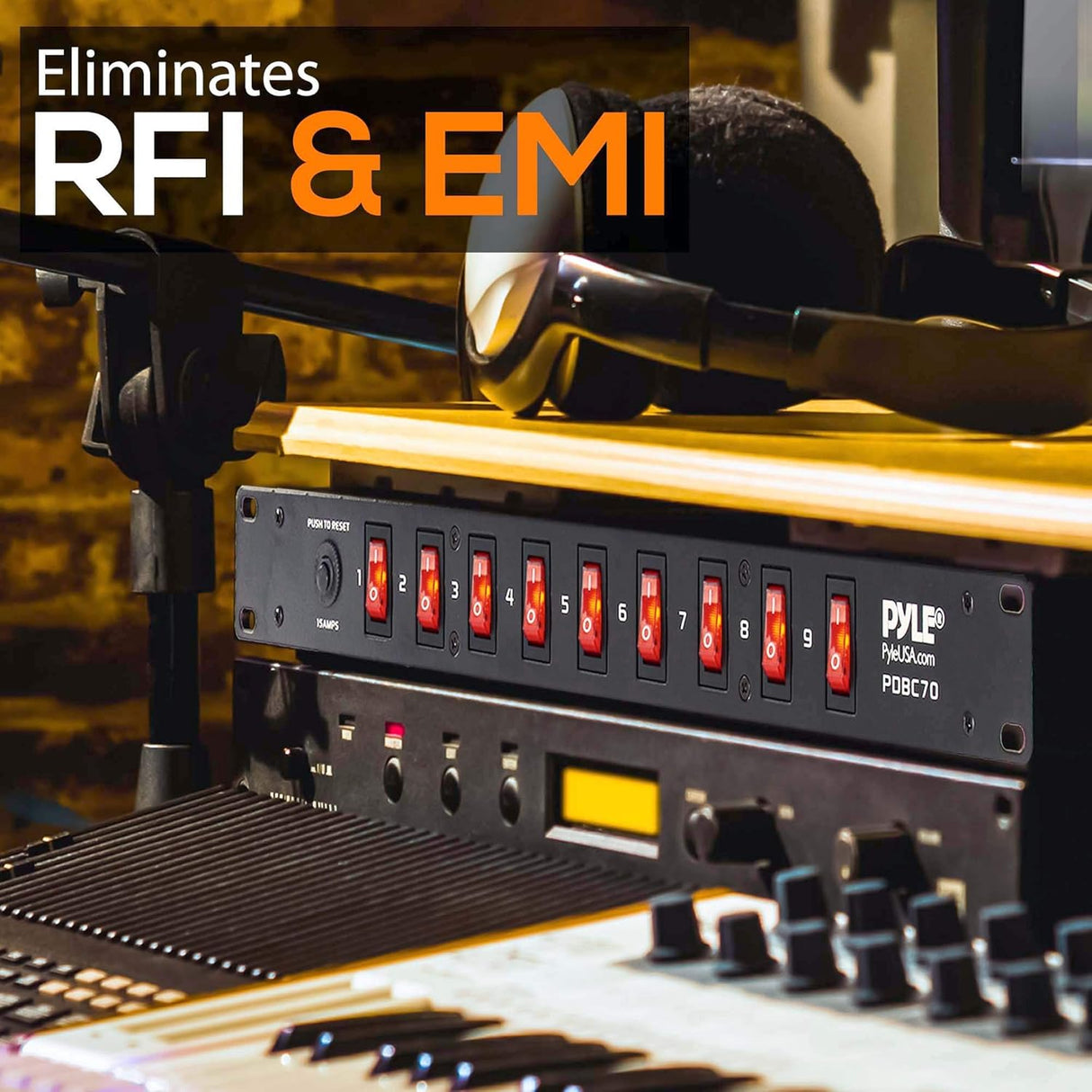 Protector de sobretensiones 9 salidas Pyle PDBC70