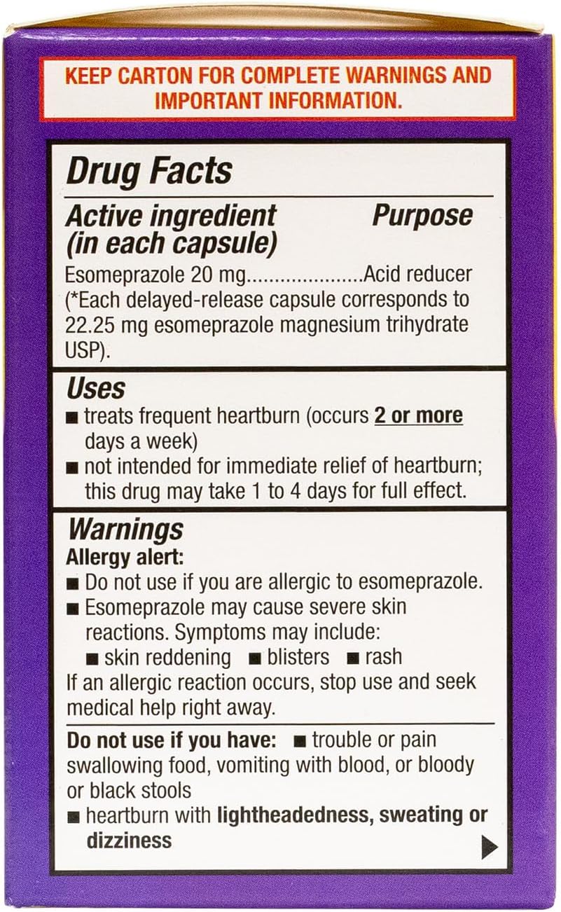 A2Z® Esomeprazol Magnesio 20mg Cápsulas 24h 42 unidades