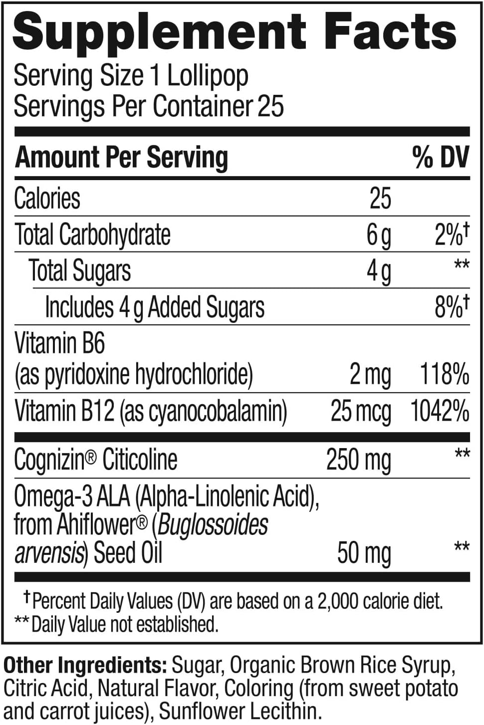 Lollipops OLLY para Niños, Omega-3, B6, B12, 25 Unidades
