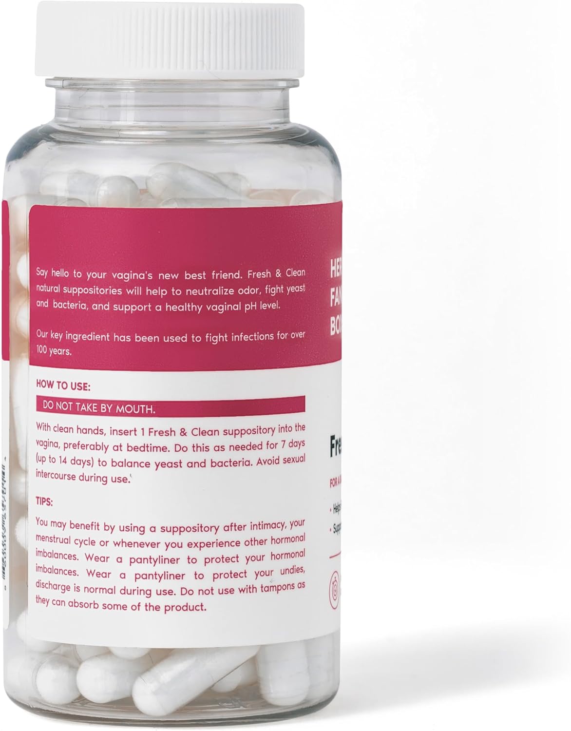 Apoyo natural para la salud vaginal Supositorios vaginales