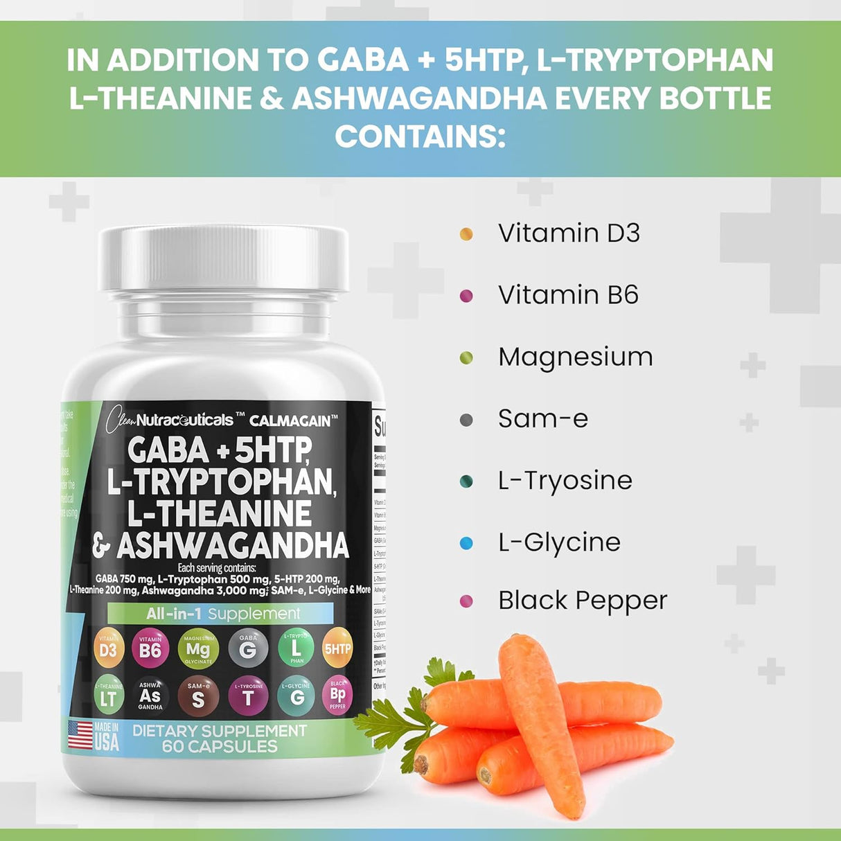 Vitaminas de apoyo al estado de ánimo Clean Nutraceuticals