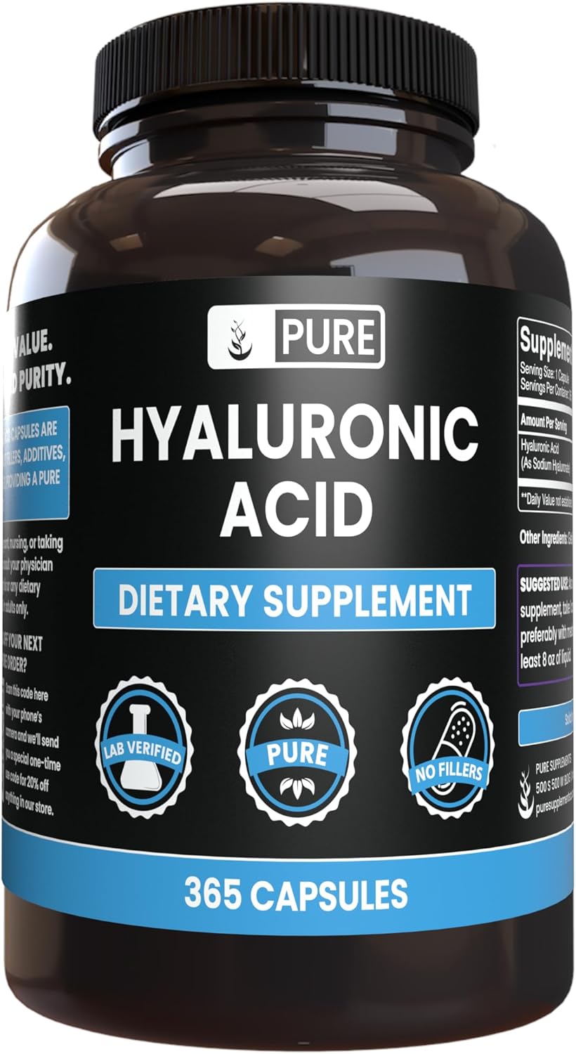 Ácido hialurónico 365 cápsulas sin rellenos de magnesio