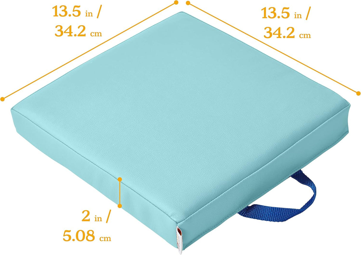 ECR4Kids SoftZone - Cojines de suelo, cuadrados, asientos flexibles, espuma de mar, 6 piezas