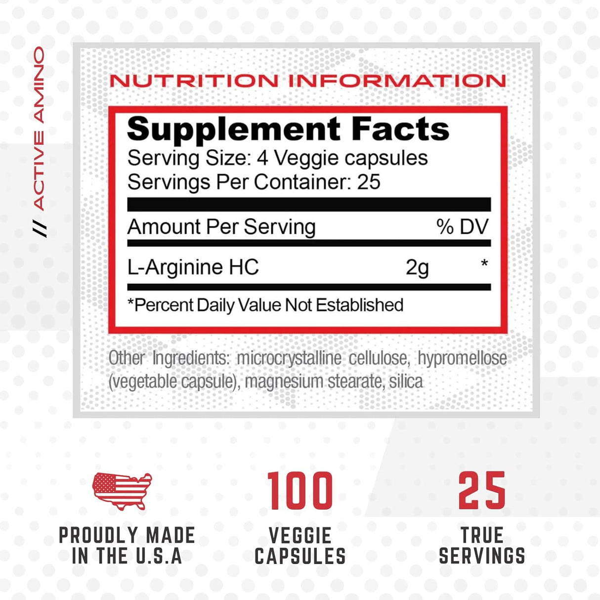 Purus Labs Aminoácido activo de L-arginina Resistencia 100un