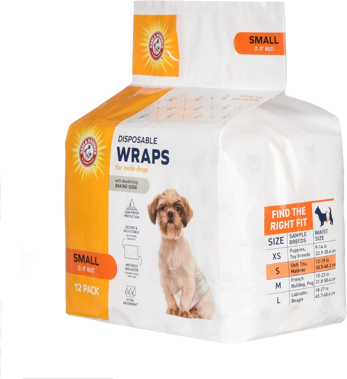Arm & Hammer Pañales para perros machos para control de olores