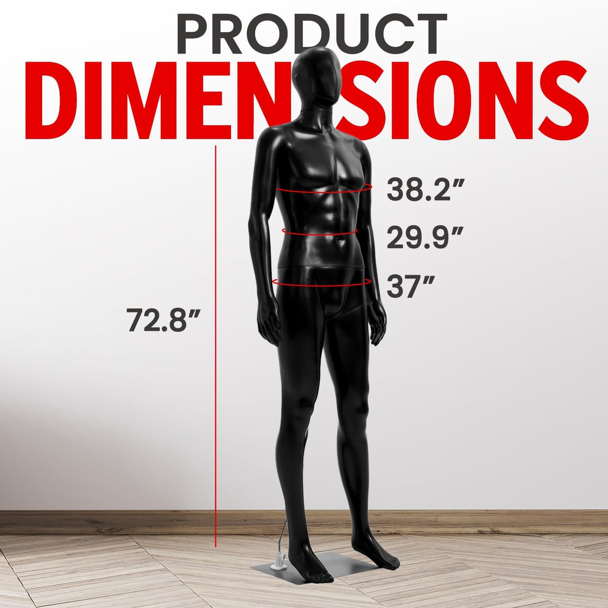 Maniquí Masculino Premium, Construcción Duradera y Versátil