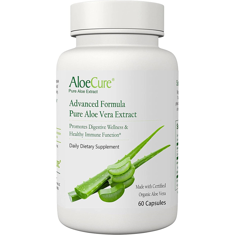 Suplementos orgánicas de aloe vera 60 cápsulas 130,000 mg