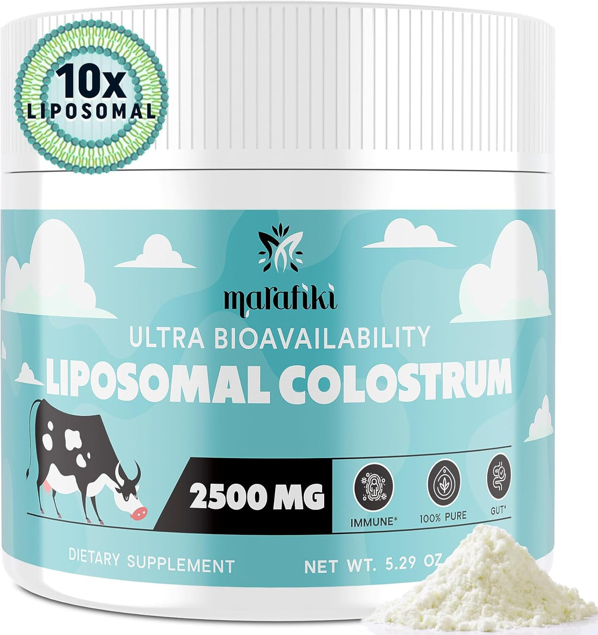 Suplemento de Calostro Bovino Liposomal 2500mg - 60 Porciones