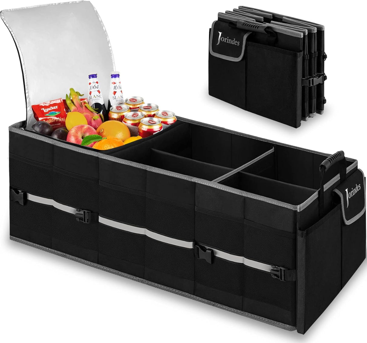 Organizador de Maletero con Cooler, 3 Compartimentos, Plegable
