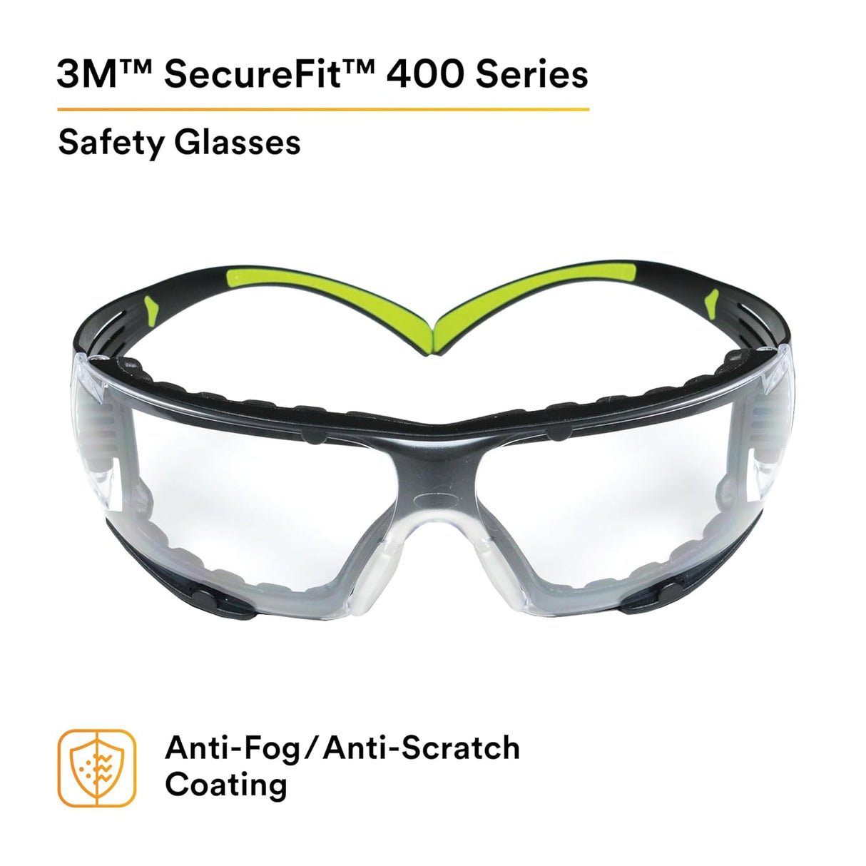 Gafas de seguridad 3M, anti-vaho y anti-rayones, SecureFit 400